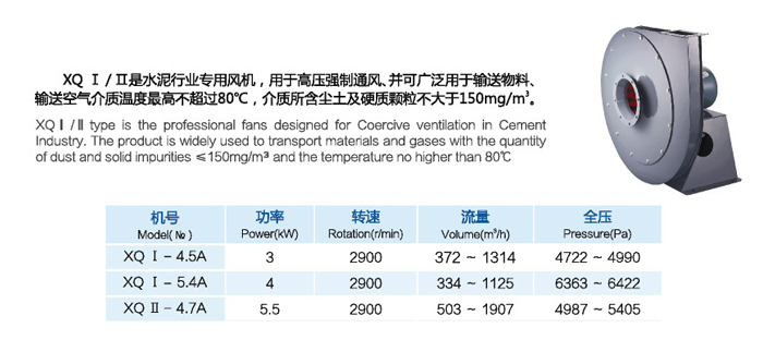 XQ型高壓離心通風機